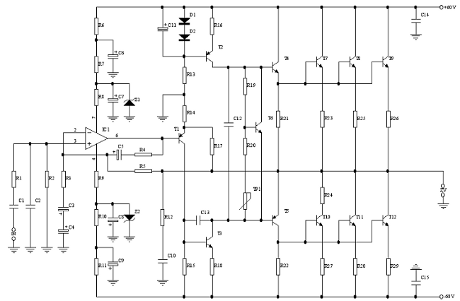 Audio 200-500W Amplifier